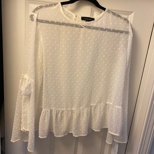 Sheer White Blouse